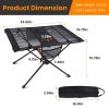 Portable Folding Camping Table Foldable Beach Table Aluminum Alloy Frame with 2