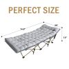 Camping Cot with Mattress Carry Bag Cots for SleepingCamping Bed Folding Cot