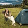 Camping Chair with Footrest and Carry Bag for Lounge Comfort