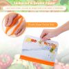 Orange 12 Pack Reusable Food Storage Bags Stand Up - Leakproof Reusable Freezer