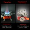 1pc Mini Windproof Foldable Square Gas Stove for Outdoor Camping