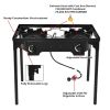 Double Burner Outdoor Stove BBQ Grill with 150000 BTU Capacity