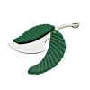 Multifunction Stainless Steel Leaf Shape Folding Pocket Knife Fruit Camping