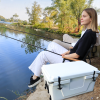 White outdoor Camping Picnic Fishing portable cooler 65QT Portable Insulated