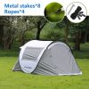 White and Brown Pop Up Camping Tent for 2 People 