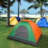 Waterproof Camping Dome Tent for Hiking and Survival - Orange & Green