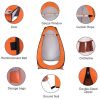 12 Person Portable Pop Up Toilet Shower Tent Changing Room Shelter - Orange