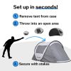 White and Brown Pop Up Camping Tent for 2 People 