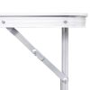 Foldable Camping Table Height Adjustable Aluminum 70. 9 x 23. 6 Inches