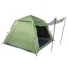 Quick Open Four-Person Family Tent, Green 