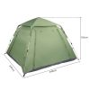 Quick Open Four-Person Family Tent, Green 