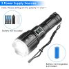 Super Bright LED Flashlight Waterproof Rechargeable Zoomable Tactical Torch