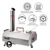Semi-Auto Silver 12 Outdoor Pizza Oven Portable Wood Fired Pizza Oven Outdoor