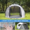 White and Brown Pop Up Camping Tent for 2 People 