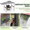 10.5 x 5FT Grill Gazebo with Side Awning & Double-Tiered Top