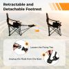 Camping Chair with Footrest and Carry Bag for Lounge Comfort