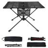 Portable Folding Camping Table Foldable Beach Table Aluminum Alloy Frame with 2