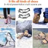 1pair Traction Cleats Iron Chain Anti-skid Shoe Cover for Climbing & Hiking