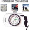 GOXAWEE Outdoor Backpacking Transparent Plastic Compass Tool For Camping;