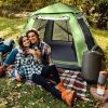 Quick Open Four-Person Family Tent, Green 