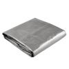12x16ft Heavy Duty Poly Tarp - Silver+Black for Camping & Outdoor Use