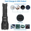 Super Bright LED Flashlight Waterproof Rechargeable Zoomable Tactical Torch