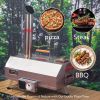 Stainless Steel Pizza Oven Outdoor 12" Automatic Rotatable Pizza Ovens,Portable