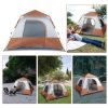 Spring Quick Opening Four-Person Family Tent, Brown 