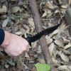 Fixed Blade Knife with Nylon Sheath in NonSlip Handle and Black High Carbon