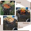 Portable Charcoal Grill Stove with Rotatable and Foldable Design