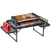 Foldable Camping Table Collapsible Picnic Aluminum Alloy Grill Stand 88LBS Max