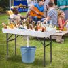 Plastic Party Ice Folding Table with Matching Skirt