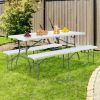Portable Picnic Folding Bench with Carrying Handle - 6 Feet Long