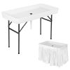 Plastic Party Ice Folding Table with Matching Skirt