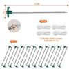 Tent Pegs Ropes Set 20Pcs 9.8in Heavy Duty Tent Stakes Nails Spike with 4x