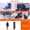 Foldable Camping Chair 330LBS Load Heavy Duty Steel Lawn Chair Collapsible