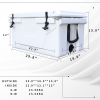 White outdoor Camping Picnic Fishing portable cooler 65QT Portable Insulated