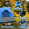 Outdoor Camping Tent with Removable Floor Mat for 3-Person Shelter