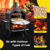 2-Layer Pizza Oven with Removable Cooking Rack 
