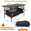 Folding Camping Table Portable Lightweight Aluminum Roll-up Picnic BBQ Desk
