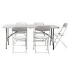 6ft Portable Folding Table for Camping, Picnics, and Parties