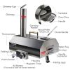Black 12 Wood Fired Outdoor Pizza Oven - Portable Hard Wood Pellet Pizza Oven -