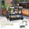 Foldable Outdoor Cart on 2 Wheels with Phone Holder