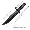 Fixed Blade Knife with Nylon Sheath in NonSlip Handle and Black High Carbon