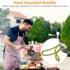 Camping Cookware Set with Foldable Knife and Fork - 8Pcs Aluminum Kit
