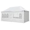 10 X 20ft EZ Pop Up Canopy Folding-White for Outdoor Events