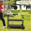 Foldable Outdoor Cart on 2 Wheels with Phone Holder