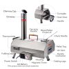 Stainless Steel Pizza Oven Outdoor 12" Automatic Rotatable Pizza Ovens,Portable