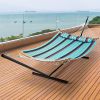 Heavy-Duty Hammock Stand with Storage Bag for 2-Person Relaxation