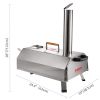 Stainless Steel Pizza Oven Outdoor 12" Automatic Rotatable Pizza Ovens,Portable